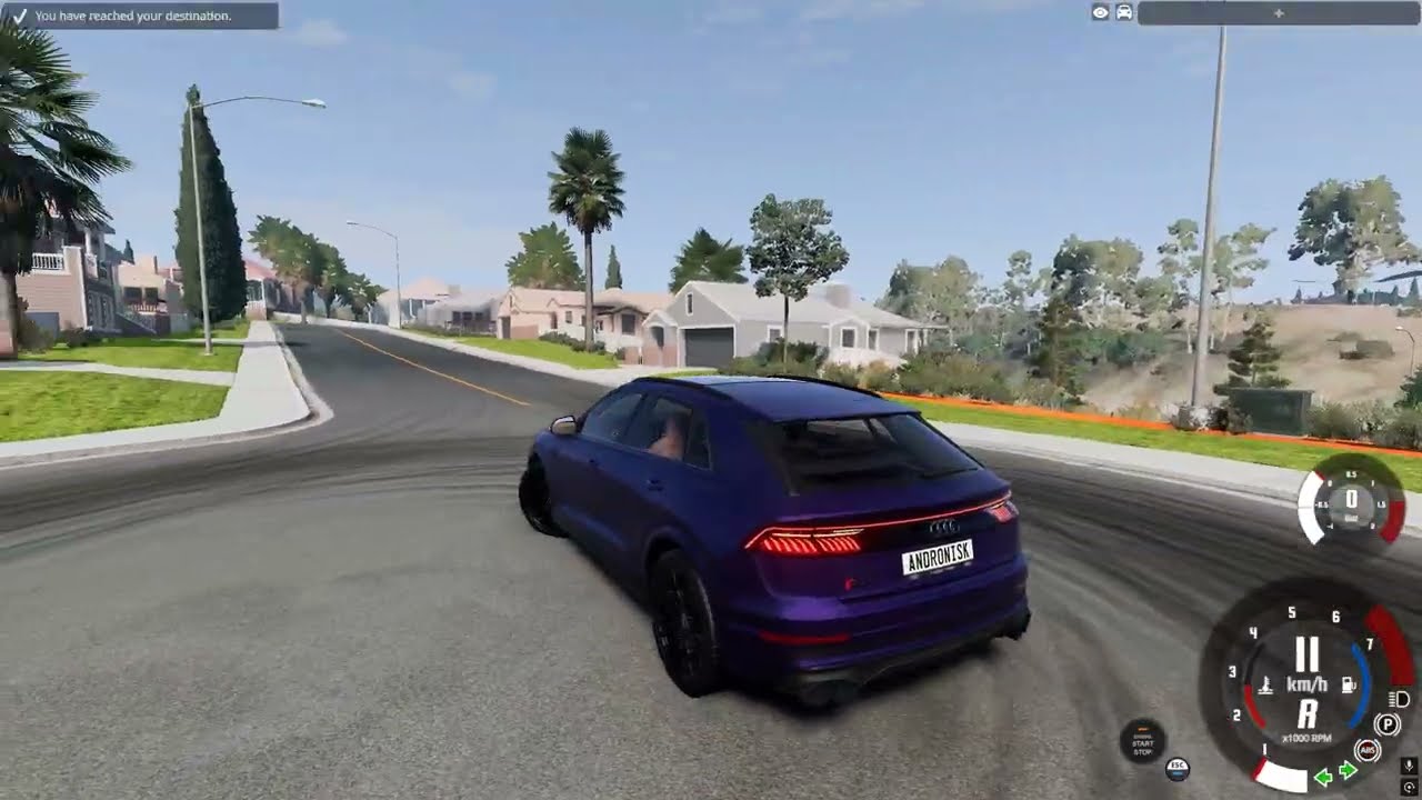 AUDI Q8 | Realistic Driving with a Steering Wheel in BeamNG.drive