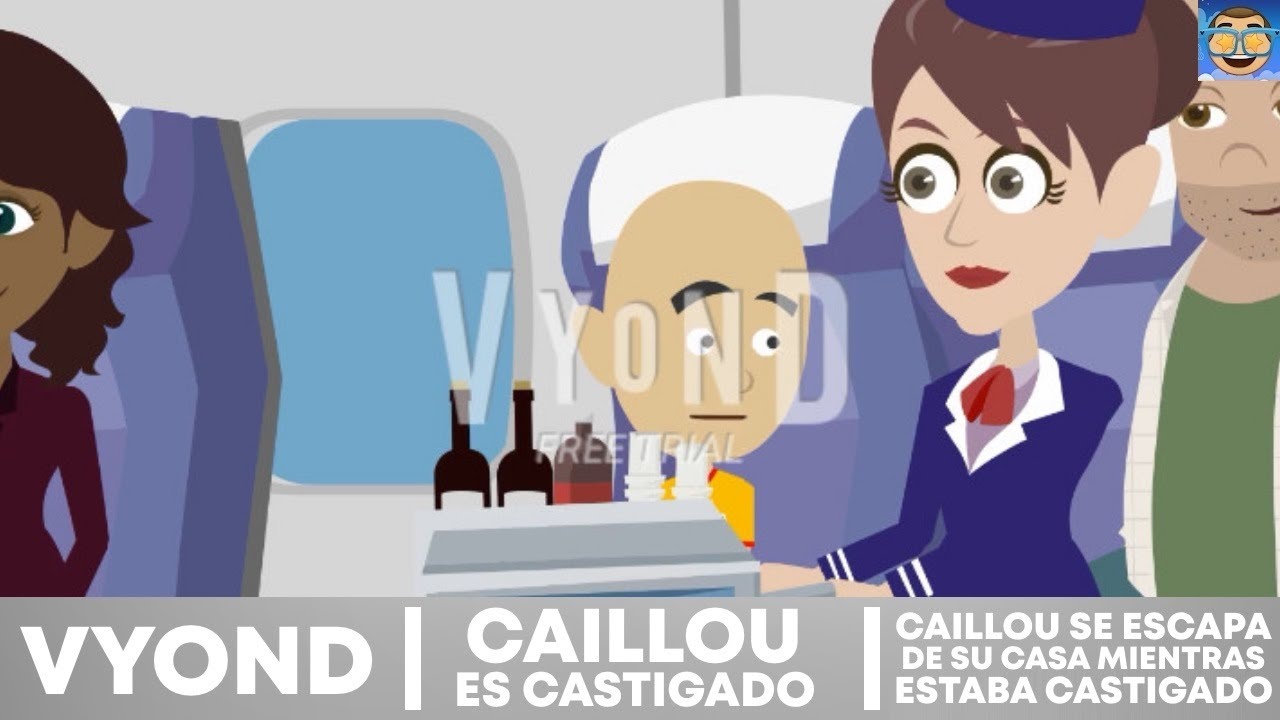 Vyond | Caillou es castigado | Caillou se escapa de la casa mientras estaba castigado