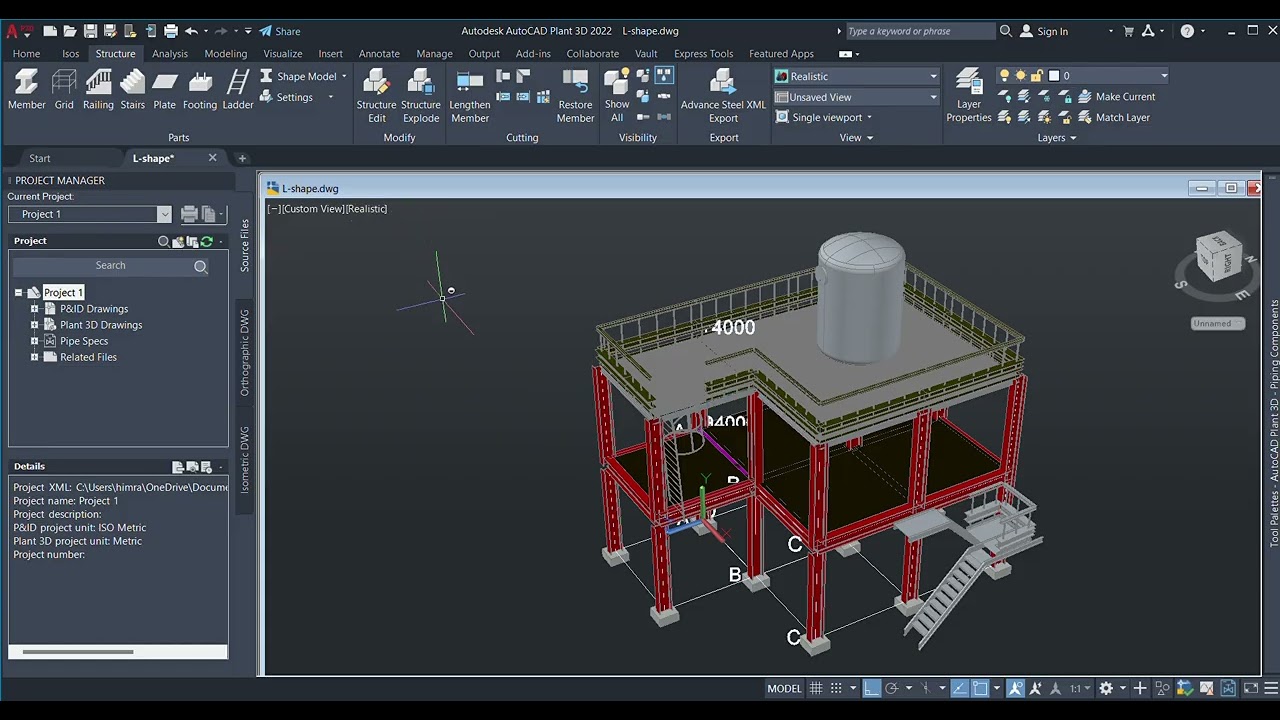 Autocad plant 3D Structure