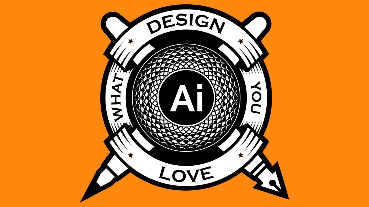 Circular Ribbon Design in Adobe Illustrator – Step-by-Step Tutorial