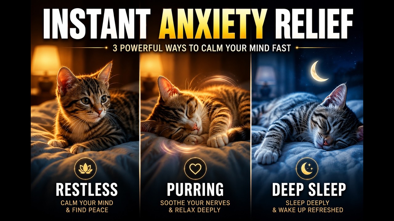 The cat purrs next to you.