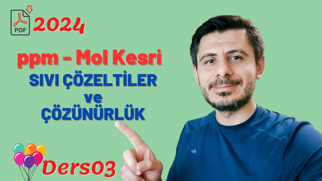Sıvı &Ccedil;&ouml;zeltiler ve &Ccedil;&ouml;z&uuml;n&uuml;rl&uuml;k - ppm - Mol Kesri #02