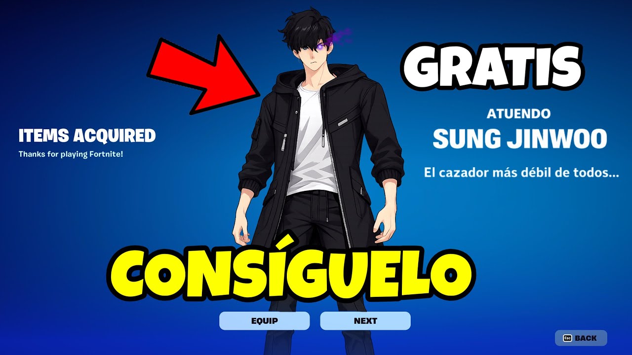 *GRATIS* CONSIGUE LA SKIN DE SOLO LEVELING EN FORTNITE! SUNG JINWOO GRATIS EN FORTNITE! COPA GRATIS!