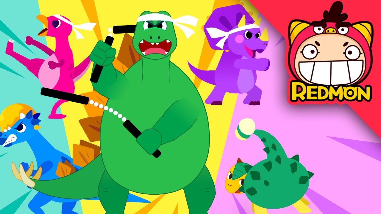 Dinosaur Defense song | Dinosaur songs | Nursery Rhymes | REDMON
