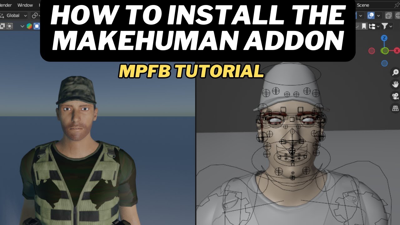 How to Install the (MPFB) Makehuman Addon - mpfb tutorial