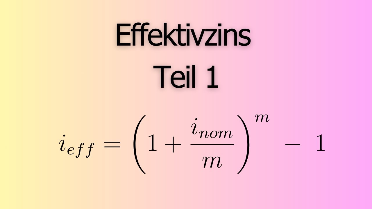 Effektivzins I