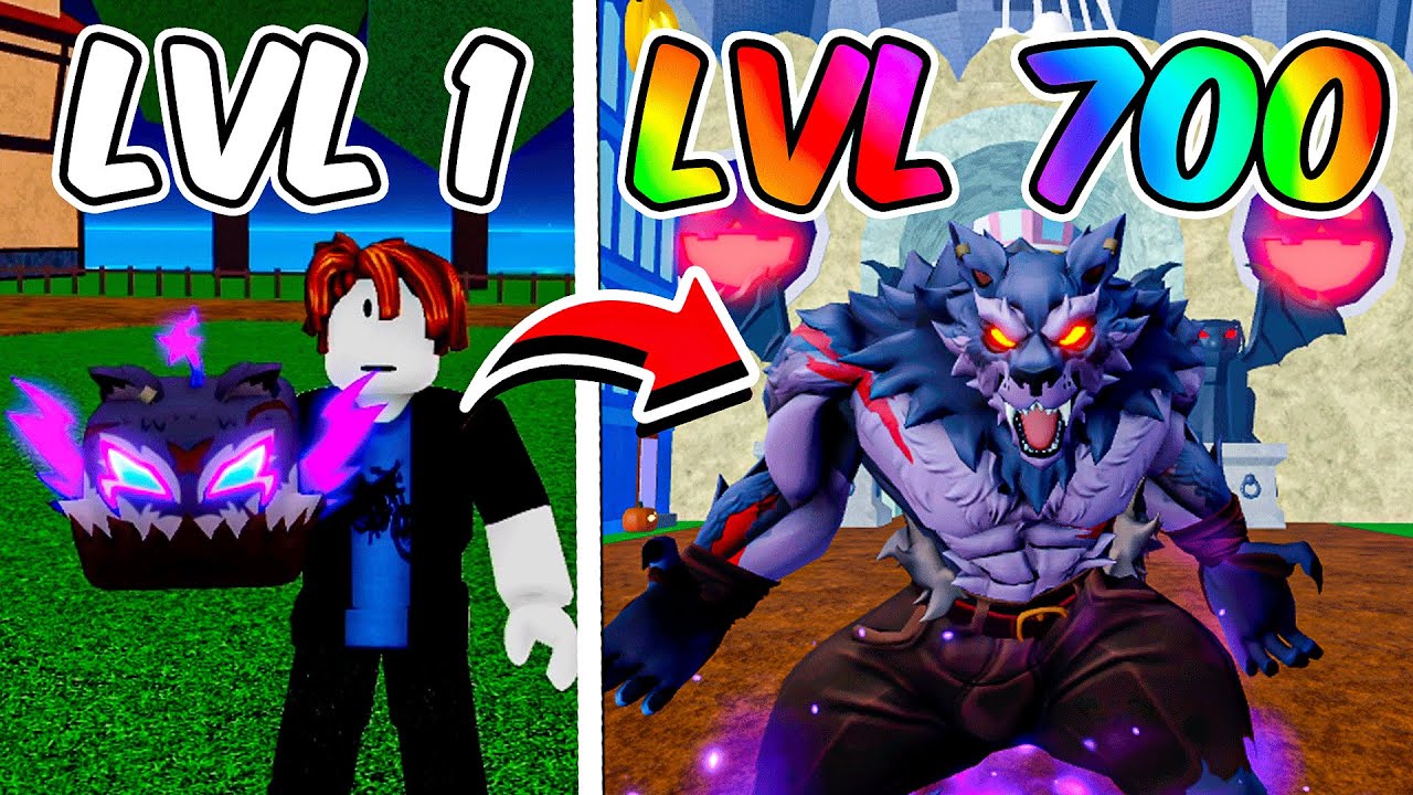 UPEI DO 1 AO 700 COM A WOLF no BLOX FRUITS!!