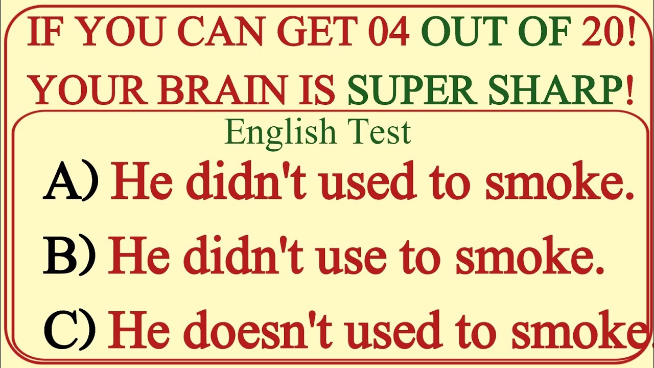Most People FAIL This English Grammar Quiz! 😱 | Only 1% Can Pass This Grammar Test!