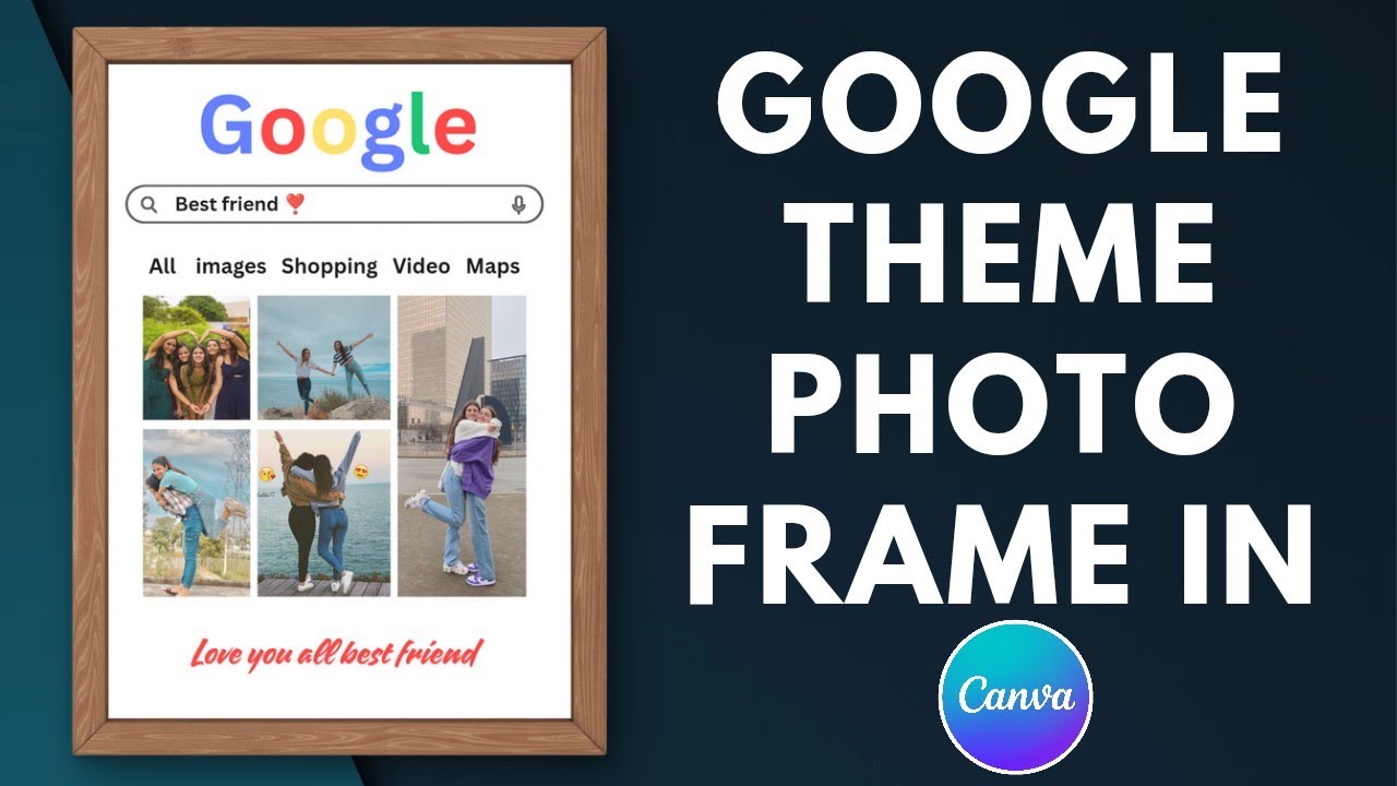 Google Photos Theme Frame Editing | Canva मध्ये फोटो फ्रेम डिझाईन करा | Marathi Canva Tutorial
