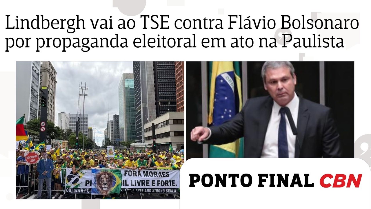 Lindbergh vai ao TSE contra Flávio Bolsonaro por propaganda eleitoral antecipada em ato na Paulista