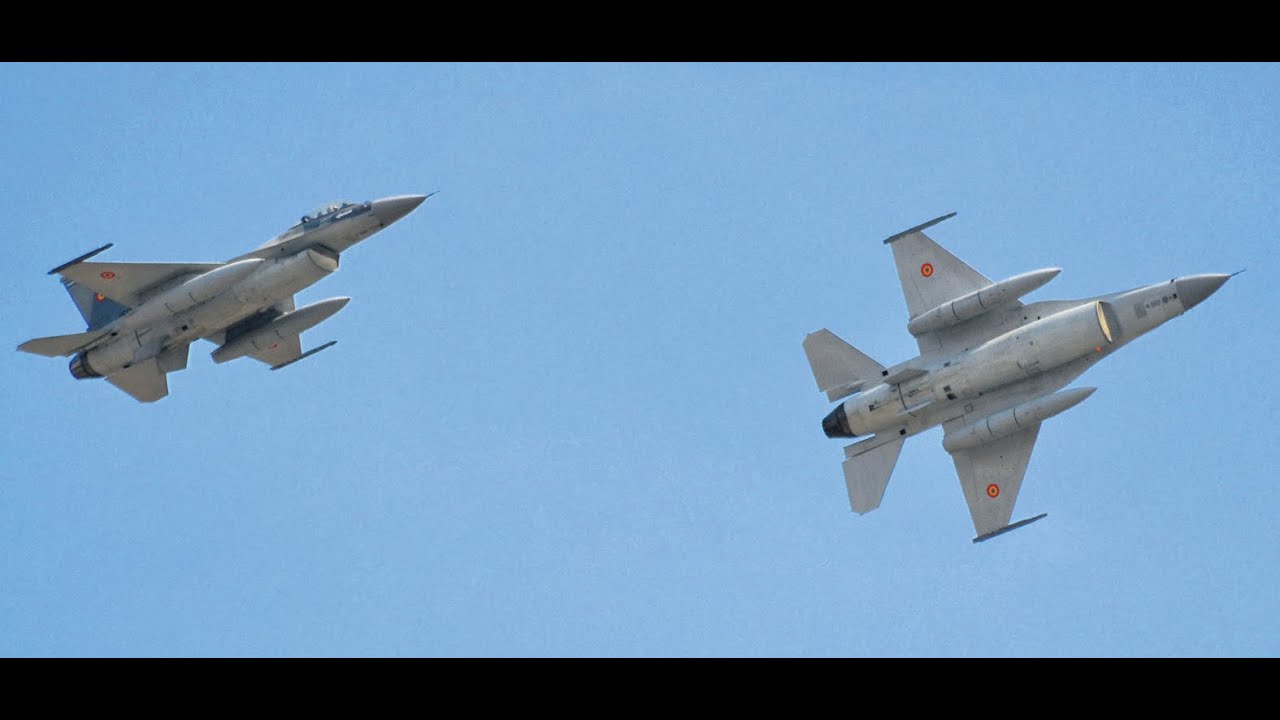 Top Gun de Bărăgan! (2) Două F-16 Fighting Falcon din Bz 86 Aer Borcea- misiune de patrulare aeriană