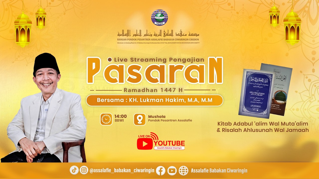 Pengajian Ramadhan. Hari Ke- 15 Kitab Risalah Ahlussunah Wal Jama'ah & Adabul 'Alim Wal Muta'allim