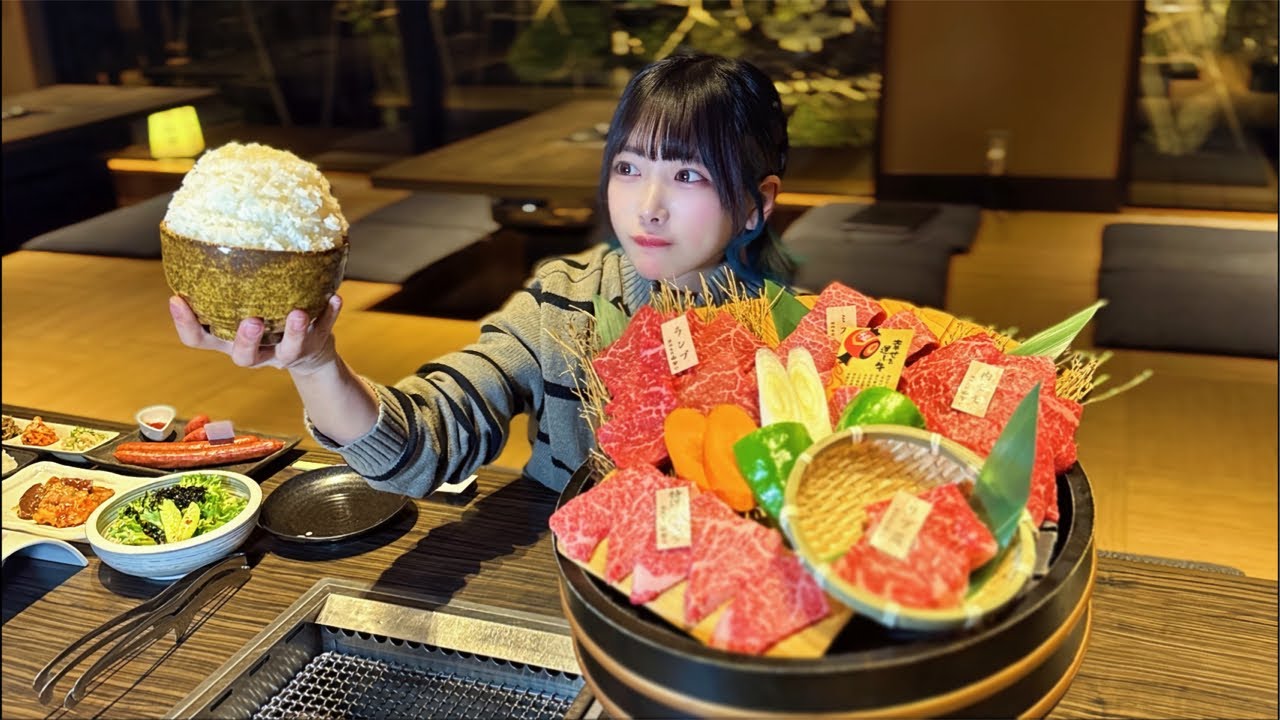 【大食い】山形来たよー‼️焼肉いっぱい食べるライブ【海老原まよい】