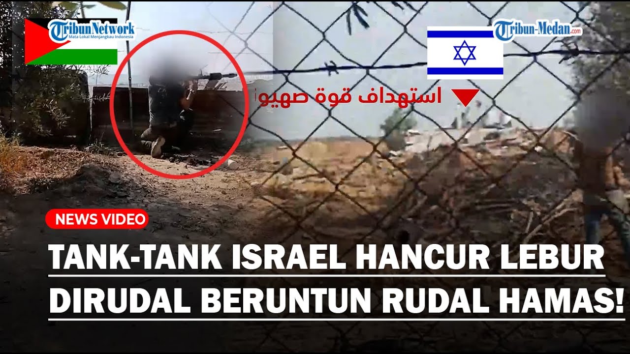 ISRAEL DISERANG HABIS-HABISAN Roket Hamas saat Masuki Gaza, Tank Berhancuran Disergap dari Hutan!