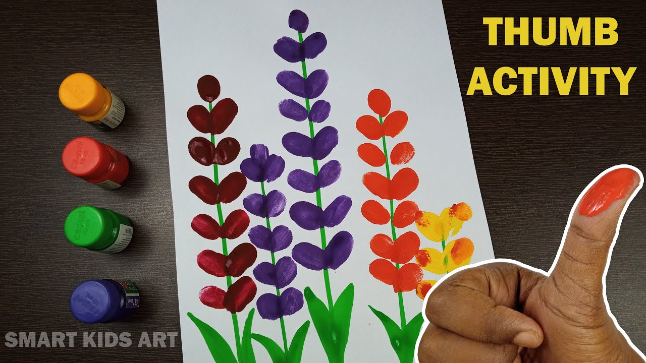 Thumb Painting | Thumb Painting Easy | Thumb Printing | Thumb Printing Activity | Draw Smart