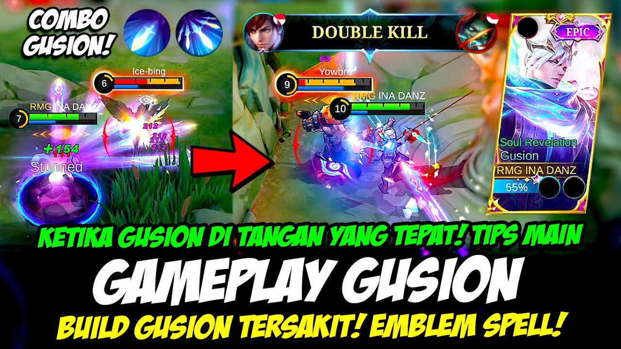 CARA MAIN GUSION TERBARU + COMBO GUSION PEMULA❗BUILD GUSION TERSAKIT 2023❗GAMEPLAY GUSION TOP GLOBAL