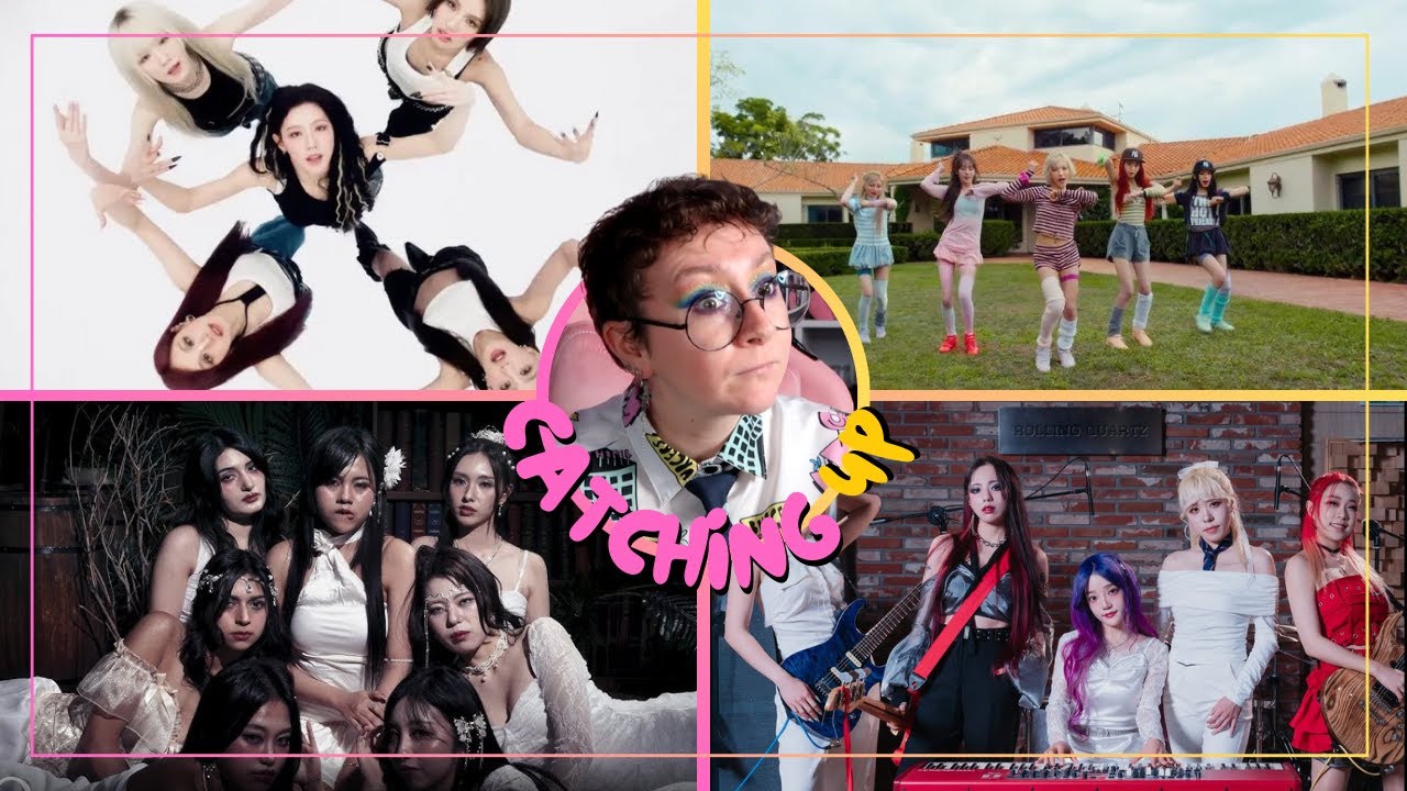 CATCHING UP |  i-dle, KiiiKiii, YOUNG POSSE, Billlie, NWHI and Rolling Quartz REACTION (in french)🇧🇪