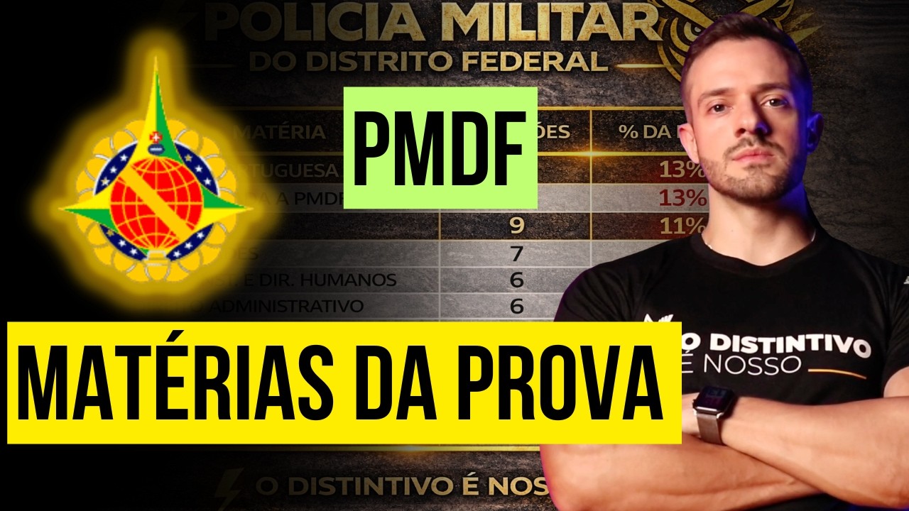Concurso PMDF SOLDADO: Conhe&ccedil;a mat&eacute;rias do &uacute;ltimo edital | PREPARE-SE AGORA OU N&Atilde;O DAR&Aacute; MAIS TEMPO