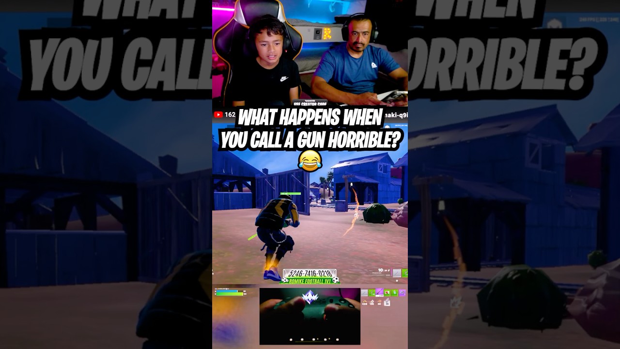 What happens when you call a gun horrible? 😂 #romike #romike2013 #fortnite