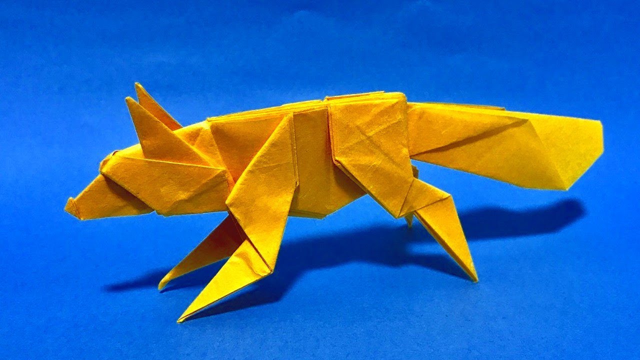 【折り紙】　キツネ　【折り方】