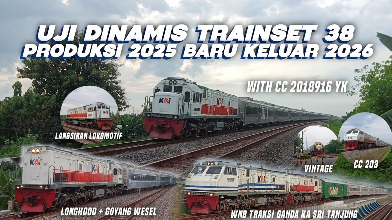 PERJALANAN PERDANA UJI DINAMIS TRAINSET 38 RANGKAIAN CAMPURAN EKONOMI-EKSEKUTIF 