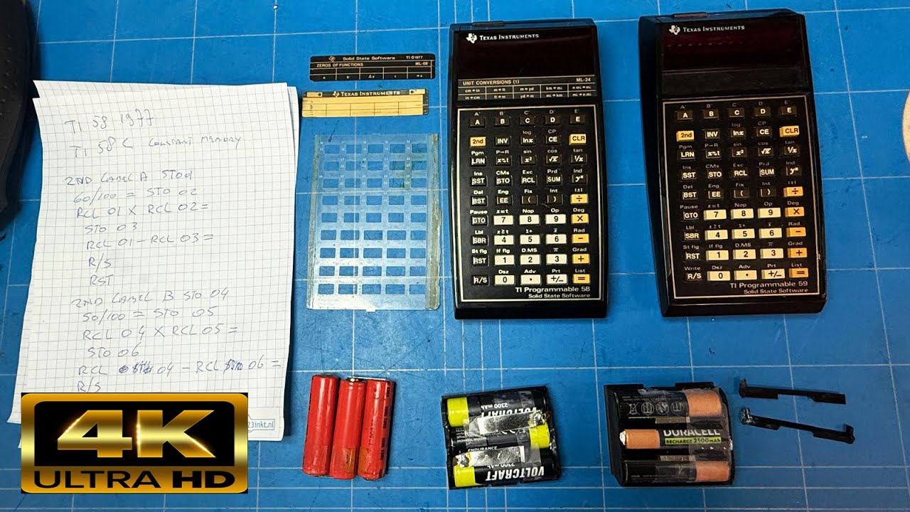 Texas Instruments TI58 and TI59 battery replacement and user information 22 okt 2025