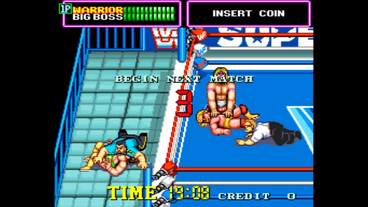 WWF Superstars Arcade Longplay 1989 - The Ultimate Warrior and The Big Boss Man