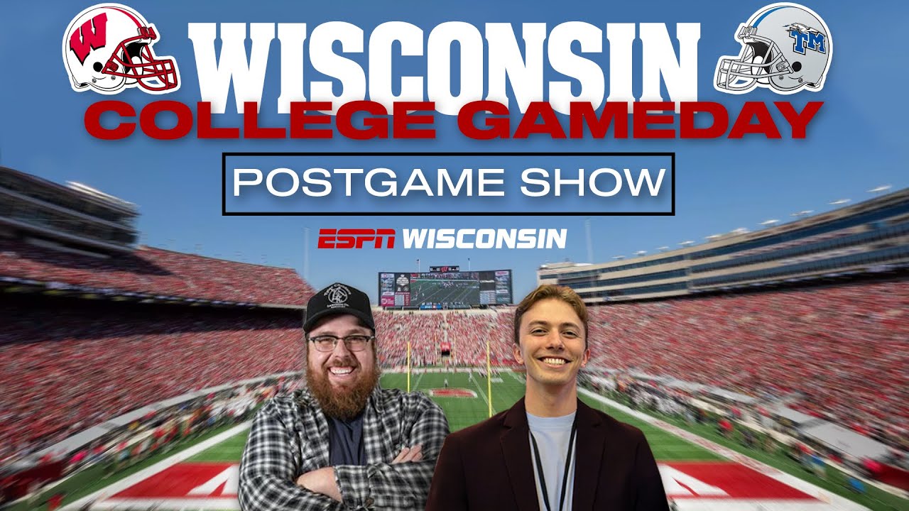 Wisconsin Badgers football THROTTLES Middle Tennessee State - Wisconsin College GameDay Postgame