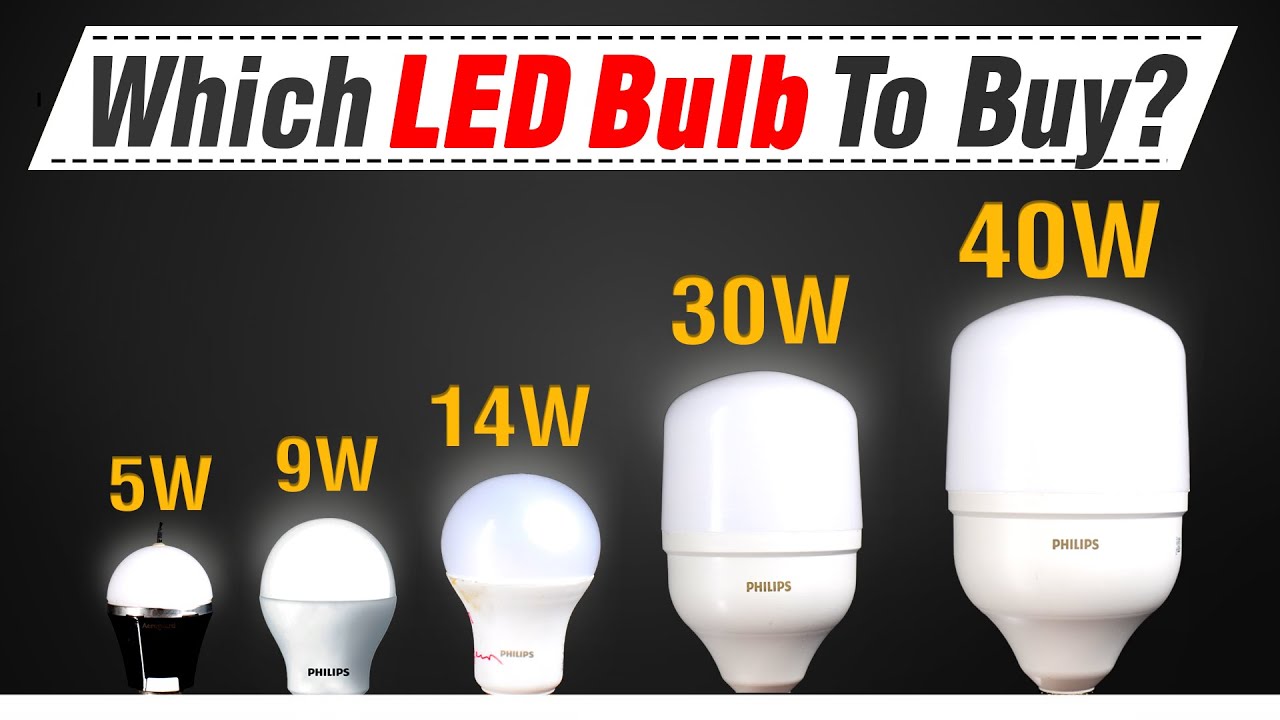 Which LED bulb to buy for Students // Best LED Bulb for Home // 5w Vs 9w Vs 14w Vs 30w Vs 40w