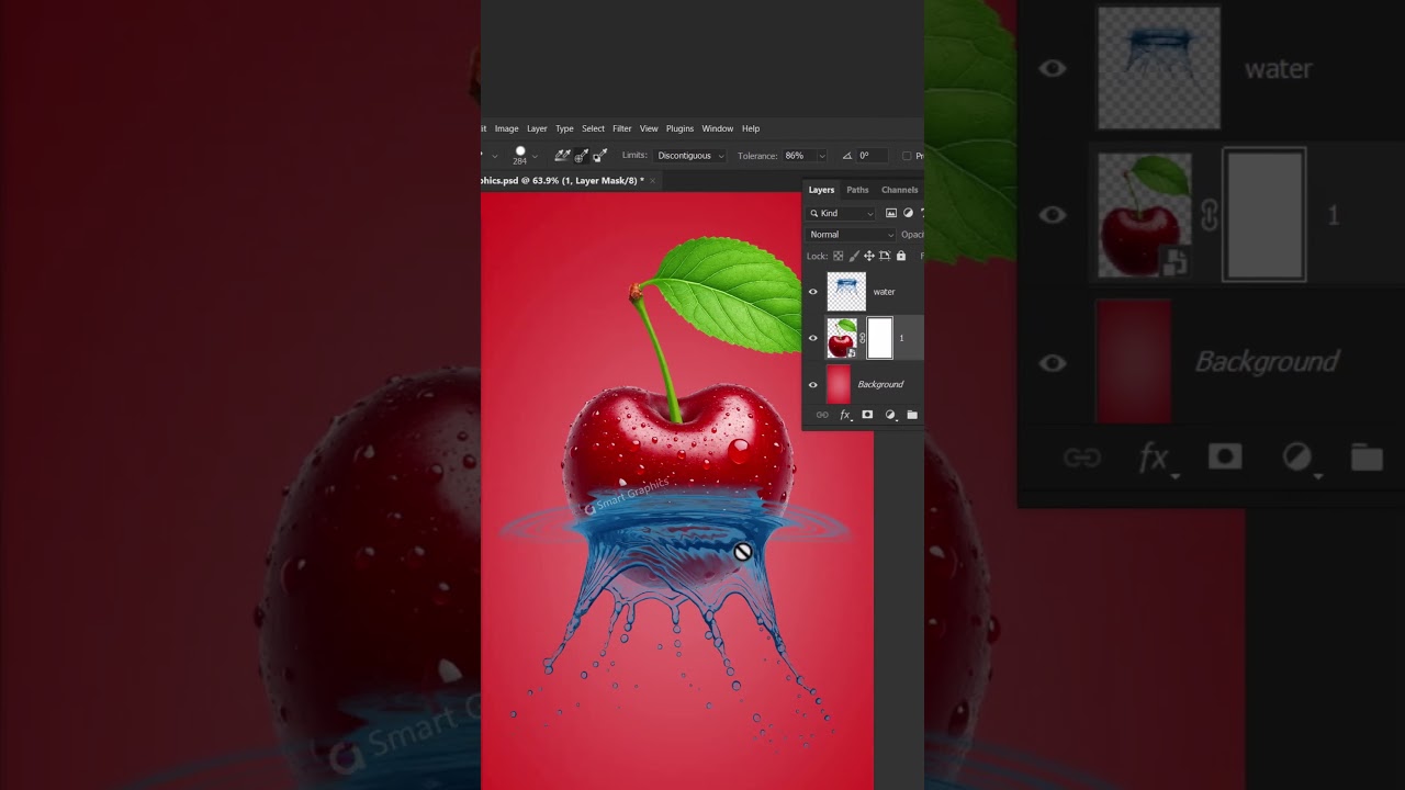 Photoshop design fruit melting effect poster design