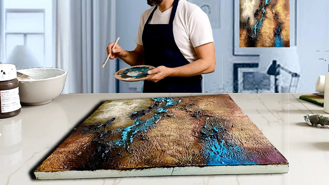 Mastering TEXTURED ABSTRACT Art / ACRYLIC Painting / Canvas Tutorial