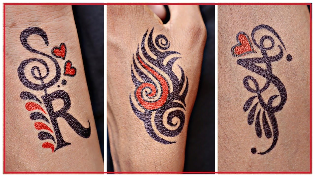 Beautiful A , s❤️r and a simple tattoo ideas