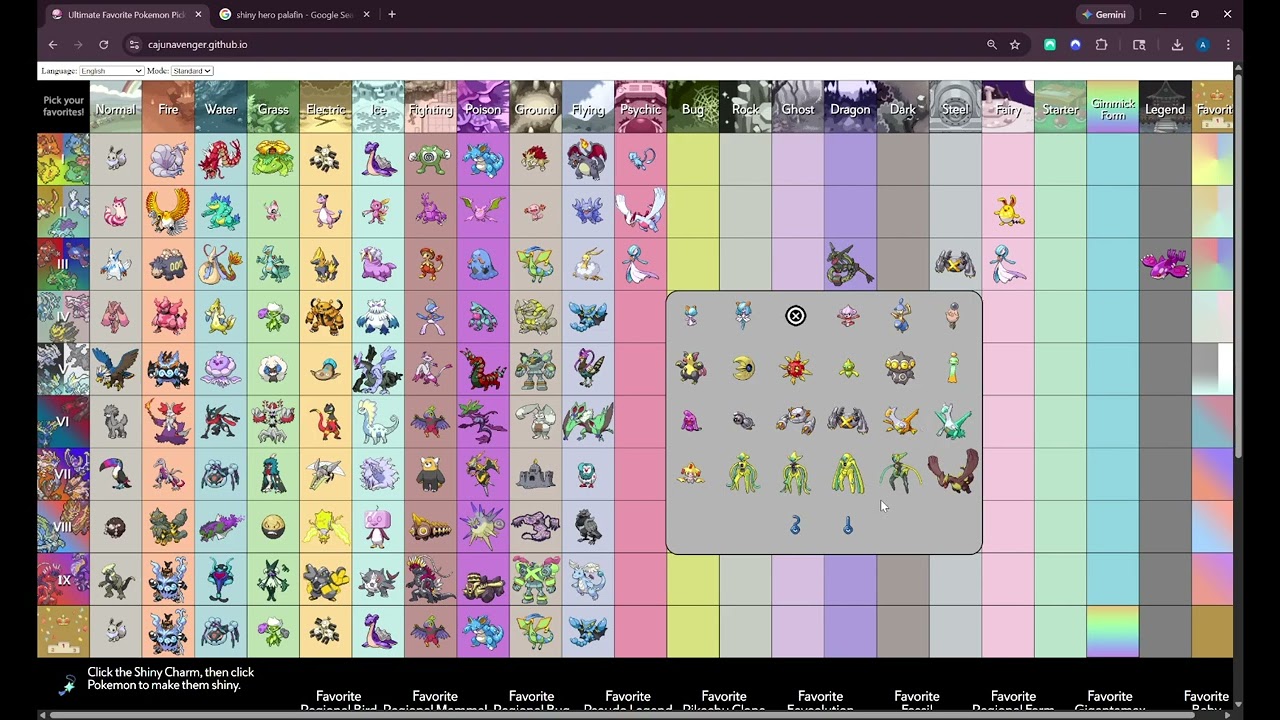 Finding my favourite shiny Pokemon