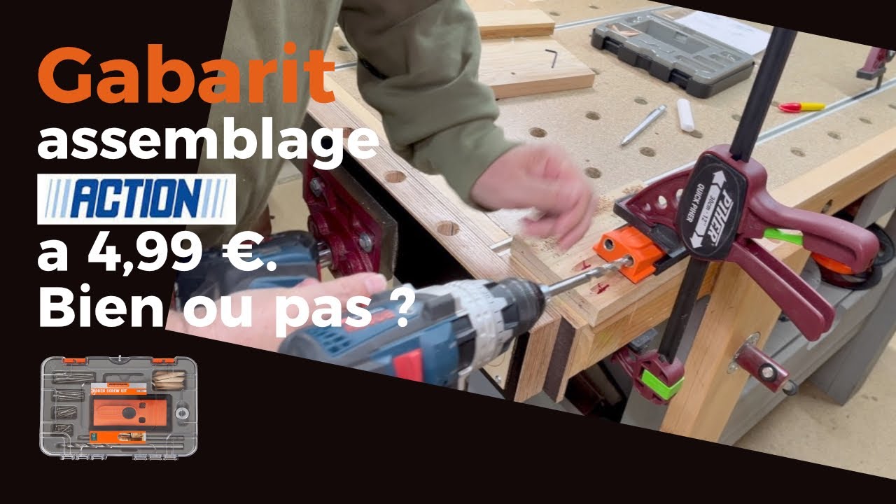 Un gabarit d'assemblage à vis biaises à 4,99 € chez Action !