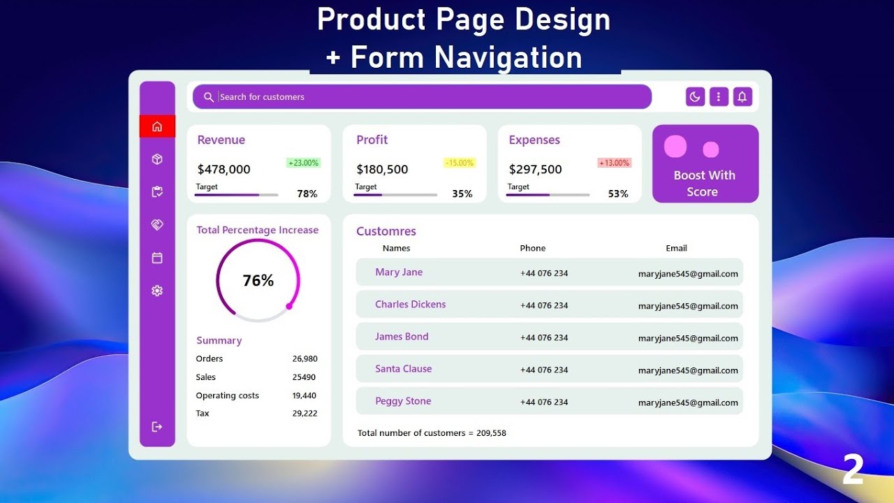 Professional Modern Dashboard UI Design in C# WinForms Part 2 | Guna2 UI Tutorial 2025
