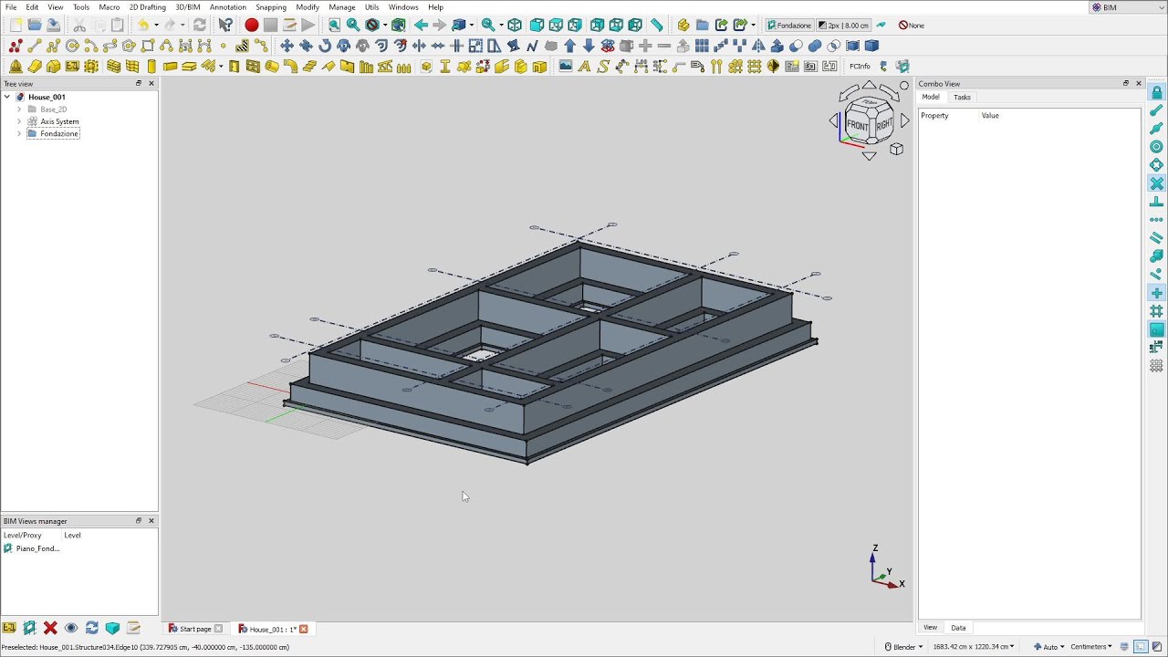 FreeCAD House - Fondazione Parte2