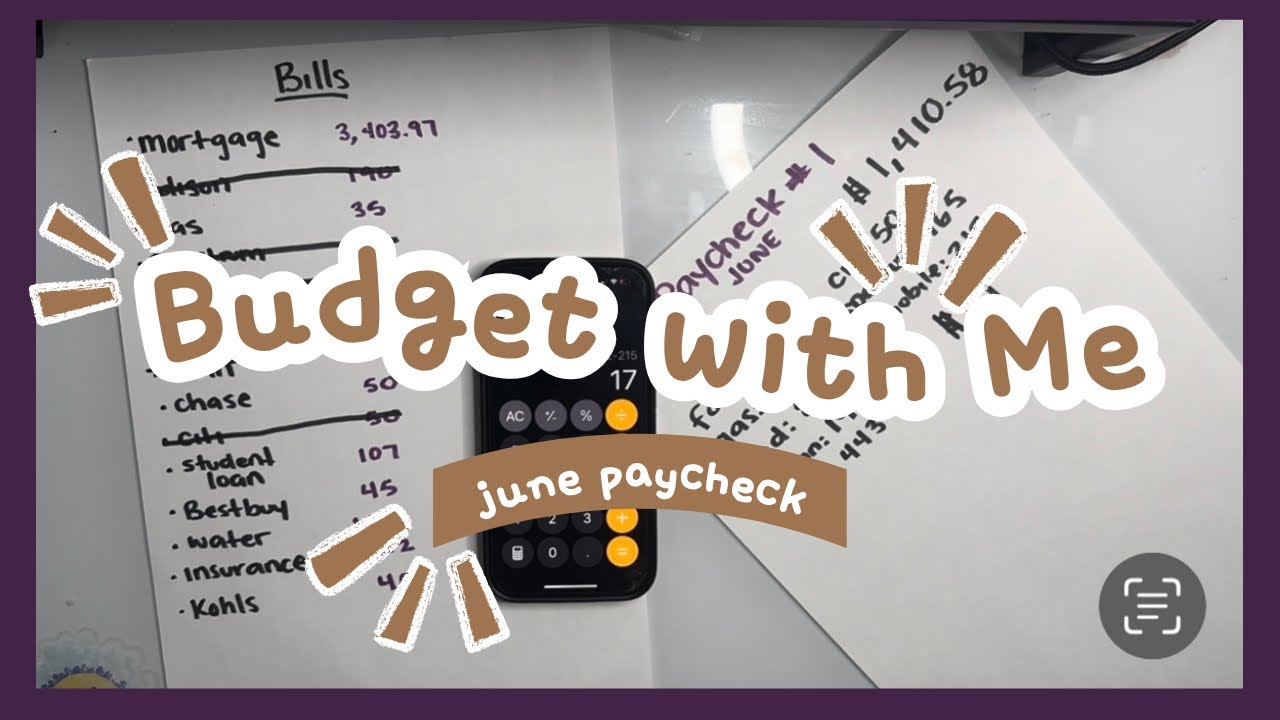 Paycheck #1 - $1,410 | June 2025 • Budget with me |
