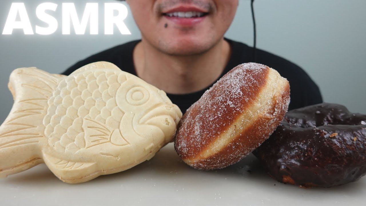 ASMR | Brown Sugar Boba Ice Cream Sandwiches + Thai Tea + Chocolate Donut | The Hangry Mole