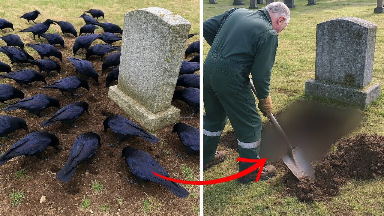 [Full Story] Crows Kept Pecking at Unmarked Grave, Groundskeeper Dug and Called 911!