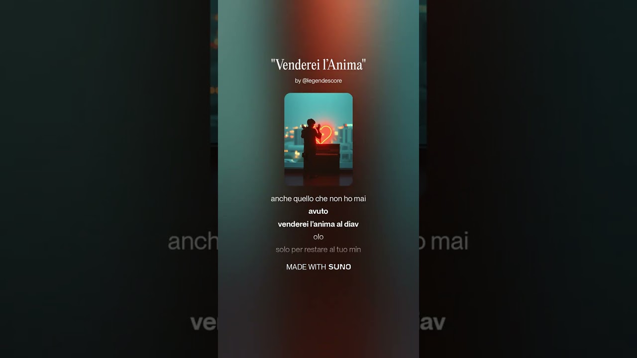 Venderei l’Anima