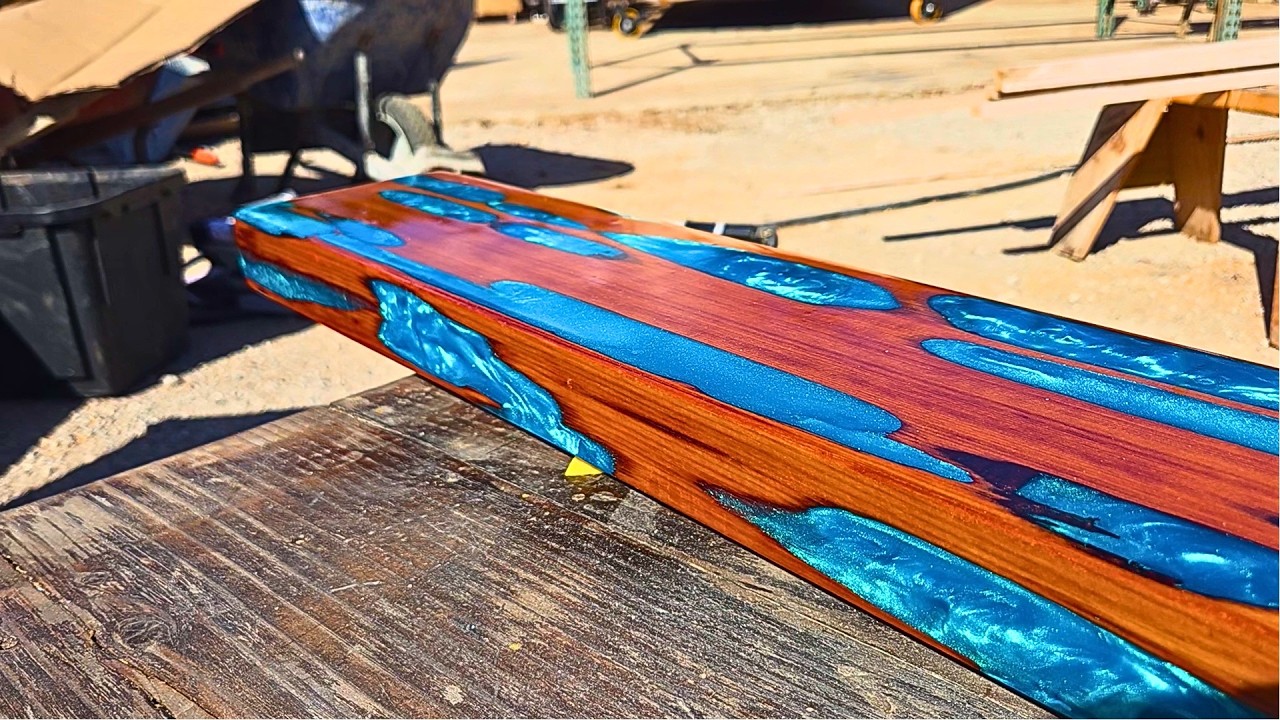 Epoxy Infused Pecky Cedar Shelf