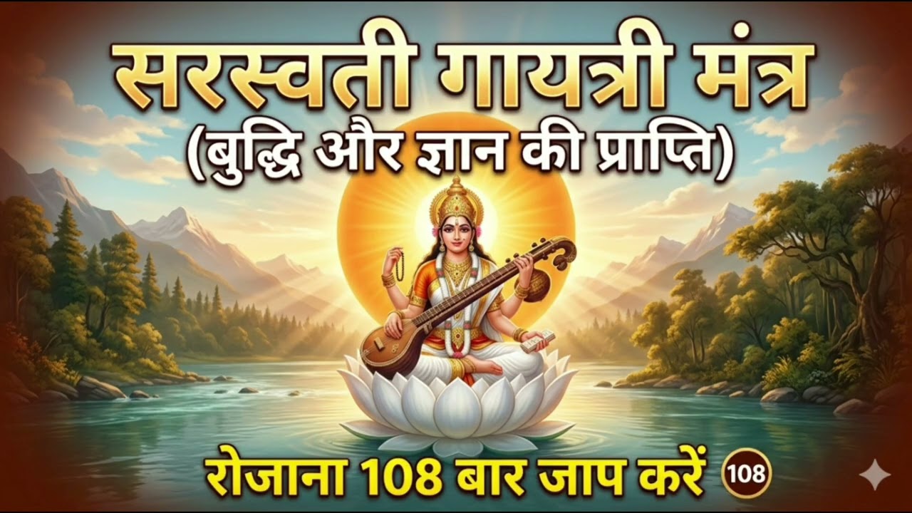 Saraswati Gayatri Mantra | ज्ञान, बुद्धि और विद्या की देवी सरस्वती मंत्र @AuraMaker19 