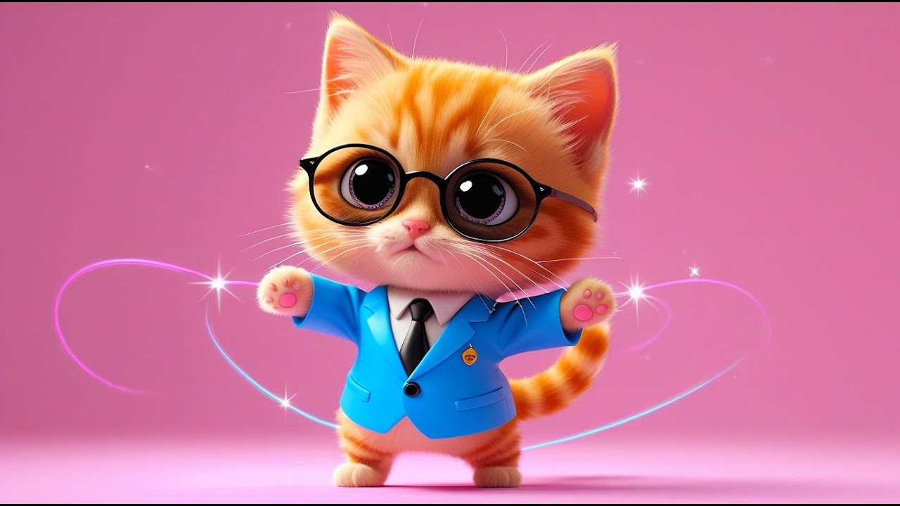 Kucing Joget lucu Pok Ame ame Belalang Kupu-kupu - Animasi Kucing Joget Lucu Menggemaskan