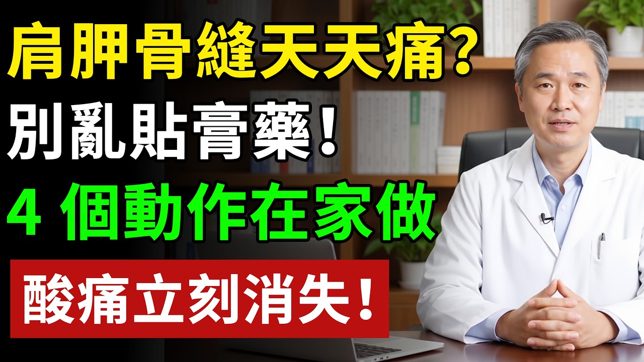 有一種痛叫“肩胛骨縫疼痛”，4個動作幫你快速緩解！#健康#健康飲食 #養老生活 #老年健康 #樂齡健康