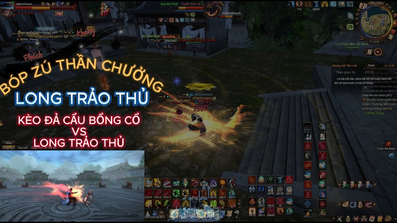 Age Of Wushu - LONG TRẢO THỦ ( cổ ) vs ĐẢ CẨU BỔNG ( cổ ) - KÈO BÓP ZÚ THẦN CHƯỞNG HEHE