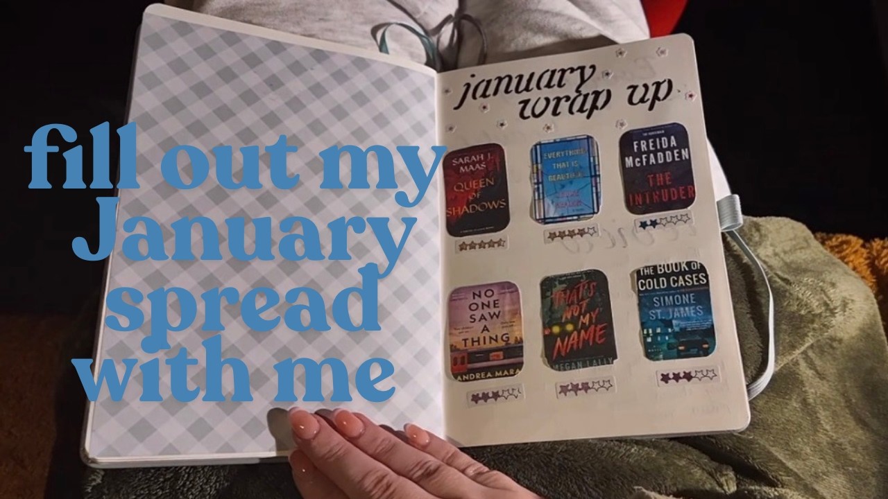 January Reading Journal Setup | Fill Out My Reading Journal Spread + Monthly Wrap-Up