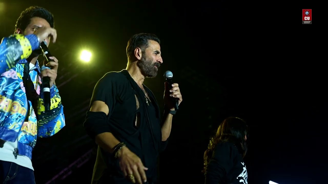 Akshay Kumar and Wamiqa Gabbi at Chandigarh University