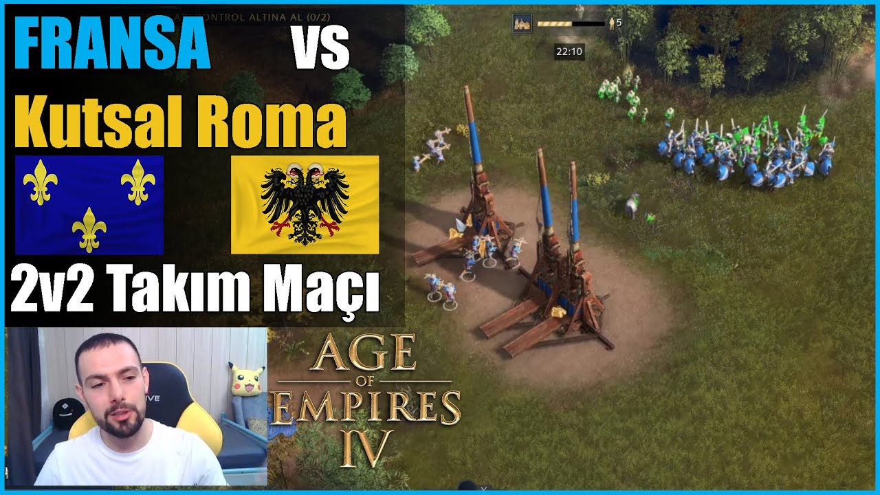 Age of Empires IV Fransa ve Kutsal Roma Takım Oyunu | AoE4 2v2 Türkçe Oynayış