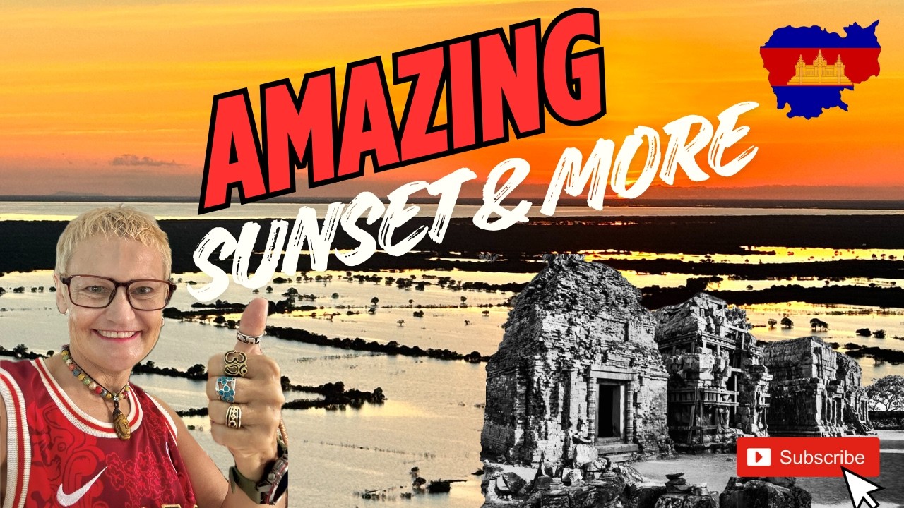 Amazing sunset & Temples @ Phnom Krom, Cambodia. 🇰🇭