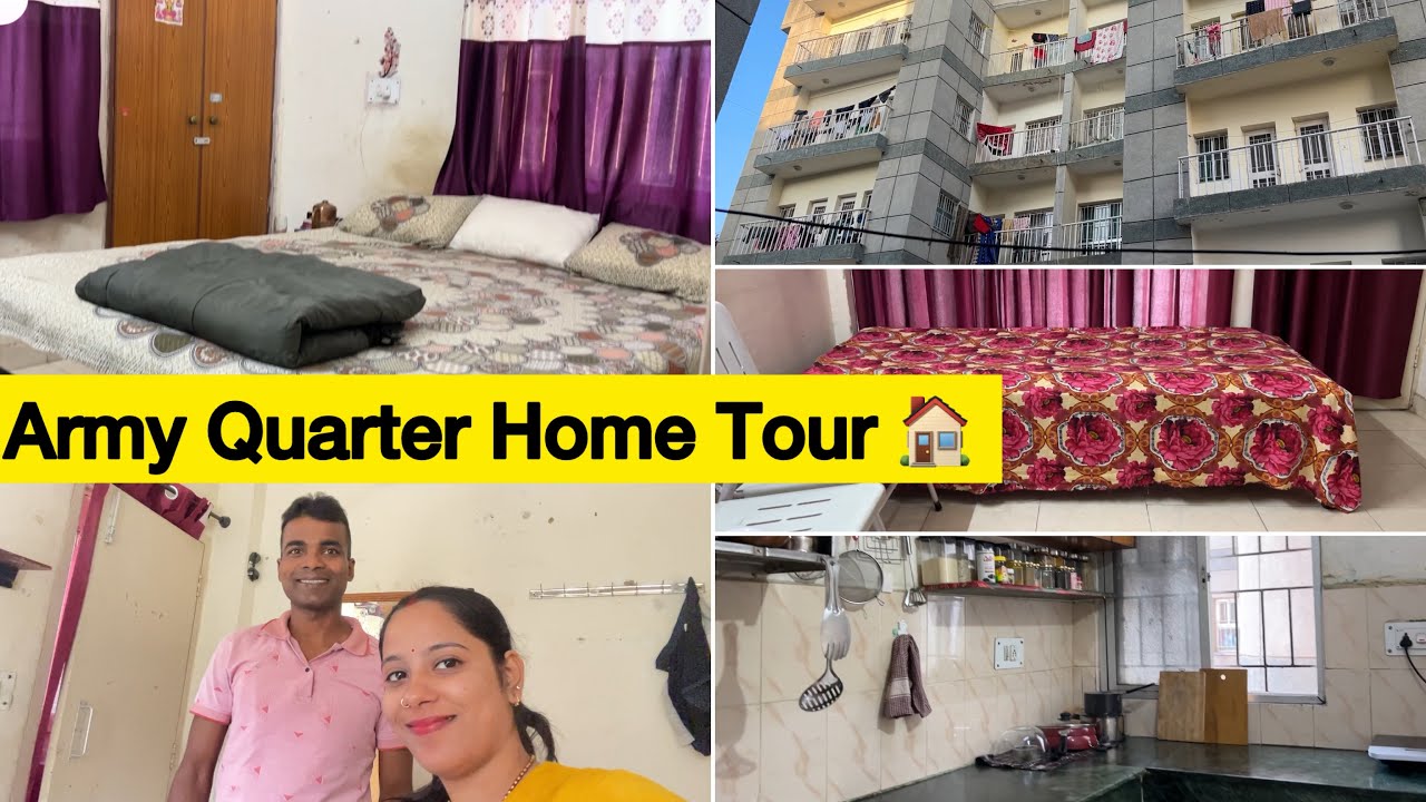 #43 Army Quarter Home Tour 🏡 || Government 2BHK Quarter Tour 🌈🌞 #dailyvlog #armywifelife